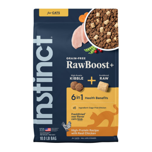 (新舊包裝隨機) Nature's Variety Instinct ((Raw Boost)) Grain-Free Recipe with Real Chicken 5lb 本能 凍乾生肉粒無穀物 雞肉全貓糧 5磅 (658627) (新舊包裝隨機) Nature's Variety Instinct ((Raw Boost)) Grain-Free Recipe with Real Chicken 5lb 本能 凍乾生肉粒無穀物 雞肉全貓糧 5磅 (658627)